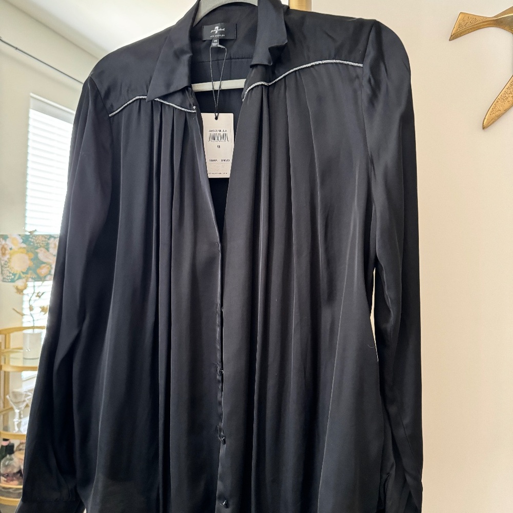 7 for all Mandkind Satin Blouse